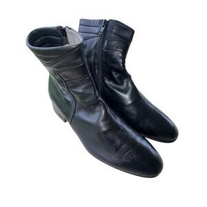 Vintage Black Leather Royal Imperial Florsheim Shoe Boot size 9.5D Made In Italy